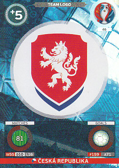 Team Logo Czech Republic Panini UEFA EURO 2016 #46